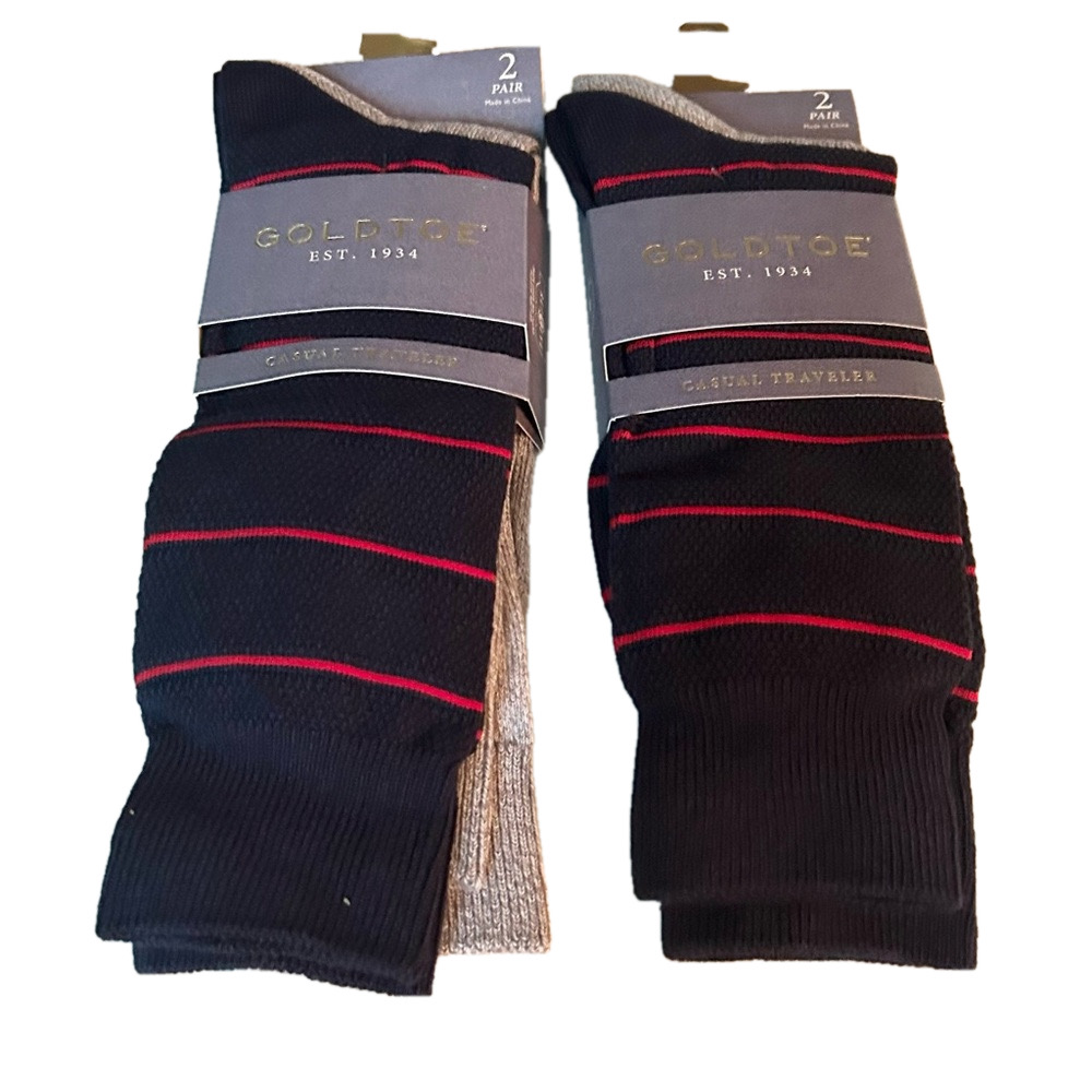 Gold Toe Men’s Socks Size 6 - 12.5 4 Pairs NWT